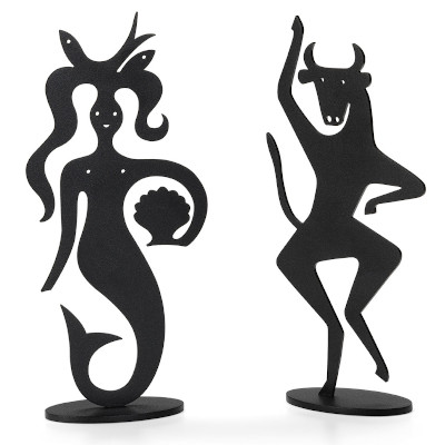  Figurines silhouettes bull mermaid Girard